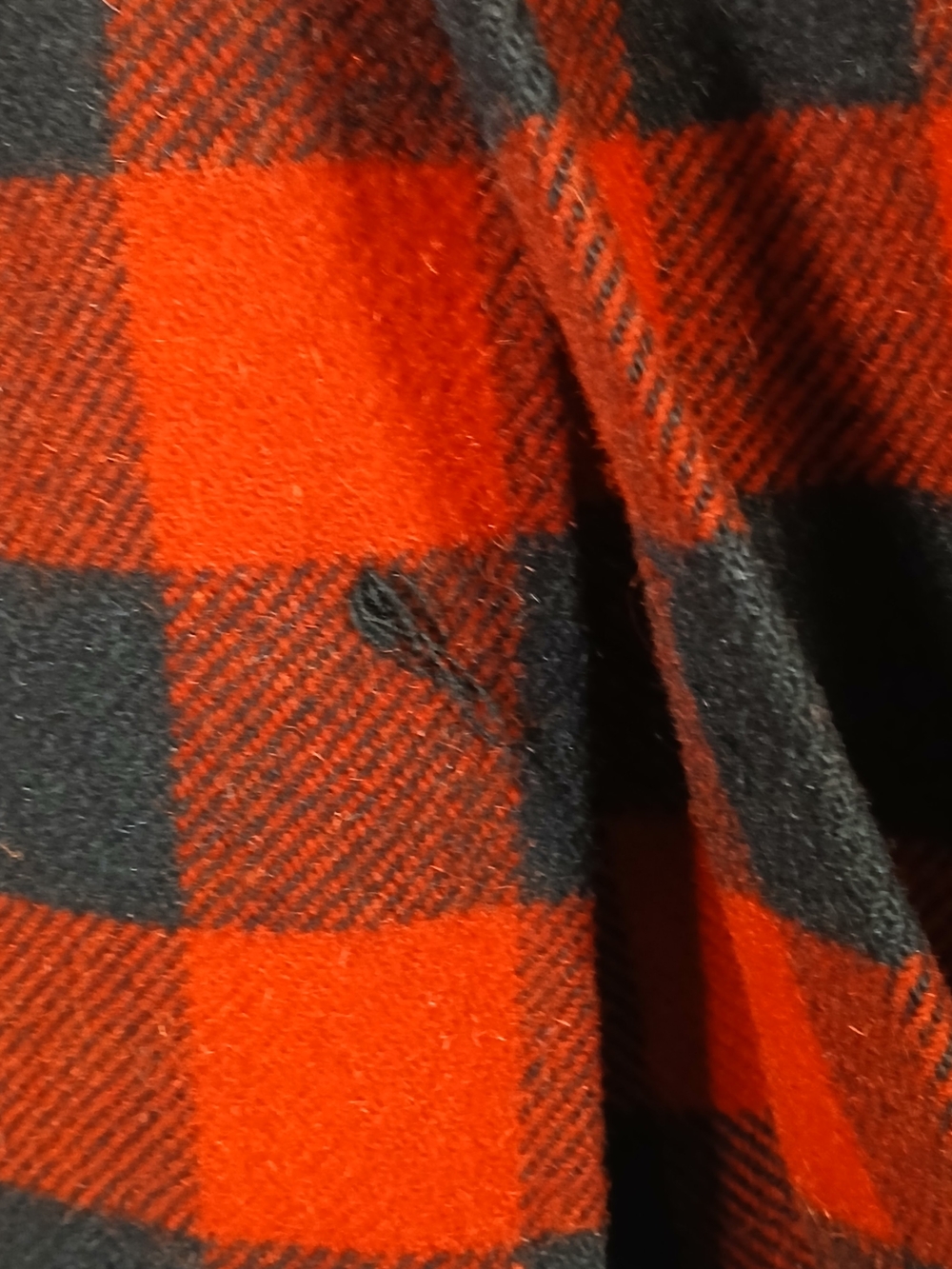 Vintage Red & Black Buffalo Plaid Wool Hunting Jacket - Picture 7 of 9
